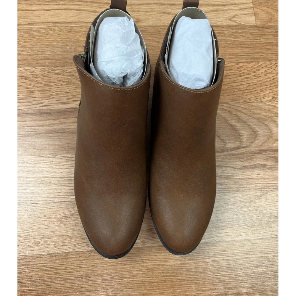 Sonoma Millo‎ Ankle Boots in Cognac Womens Size 8.5 WIDE NEW
